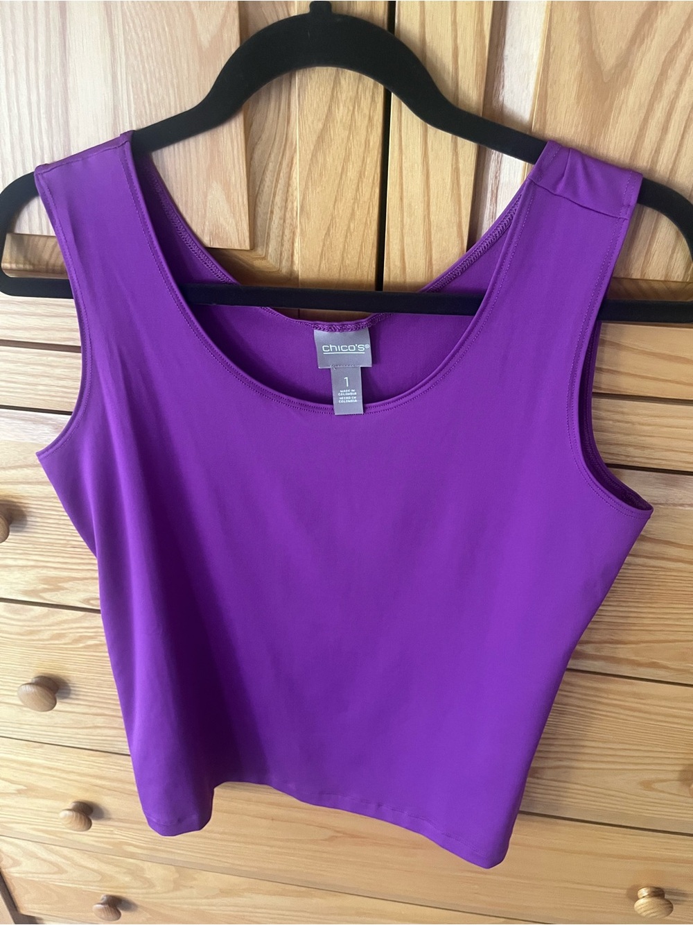 Chico's Vibrant Purple Scoop Neck Tank
